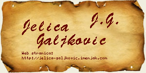 Jelica Galjković vizit kartica